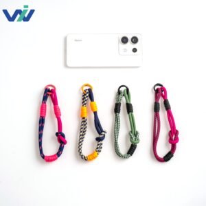 Multicolored Woven Mobile Phone Wrist Strap
