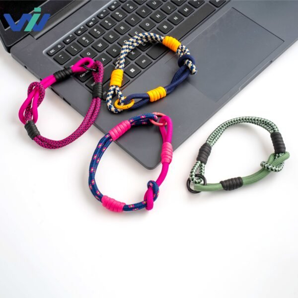 Multicolored Woven Mobile Phone Wrist Strap - 图片 2
