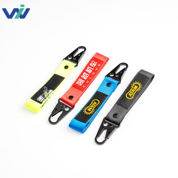 Embroidered Polyester Eagle Claw Buckle Carabiner Keychain - 图片 5